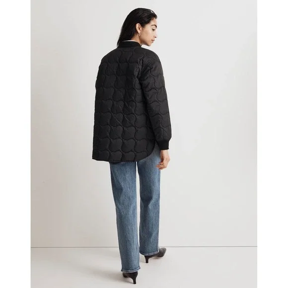 Madewell Quilted Oversized Bomber Jacket Size Small